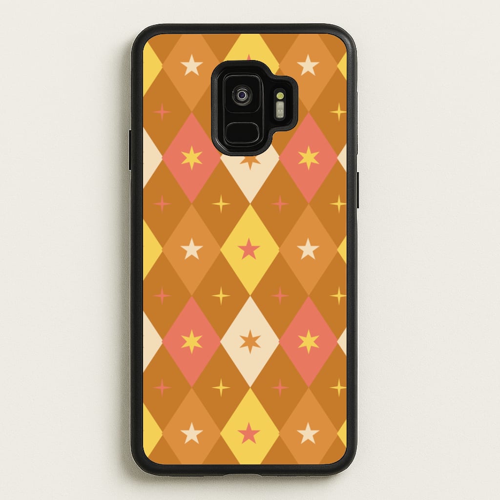 Retro Christmas Argyle Pattern Galaxy S9 Case