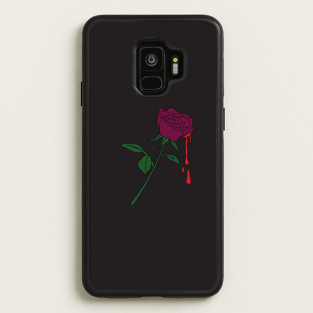 Dark Pink Rose Galaxy S9 Case