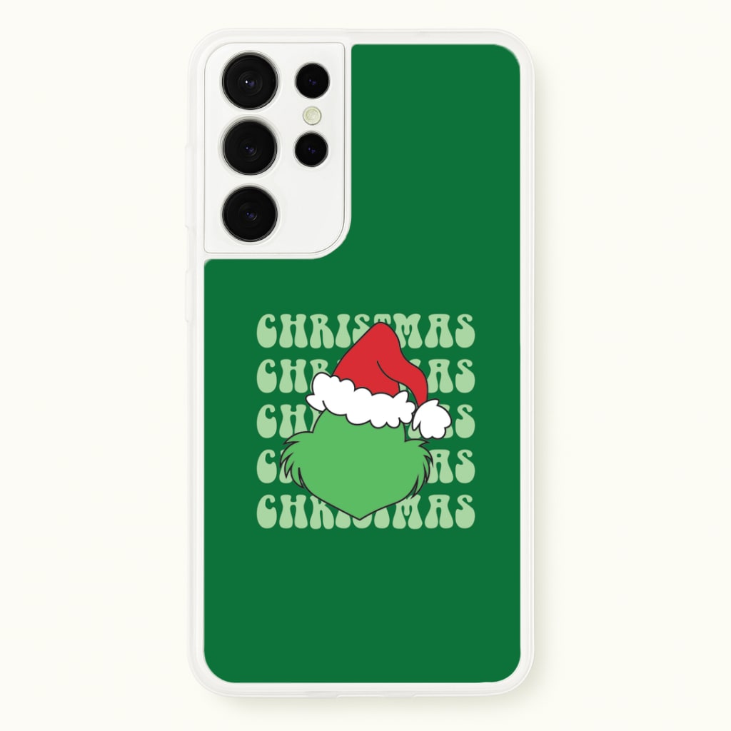 Green Creature Christmas Galaxy S21 Ultra Case
