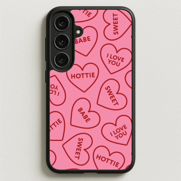 Quote Love Hearts Pattern Galaxy S25FE Case