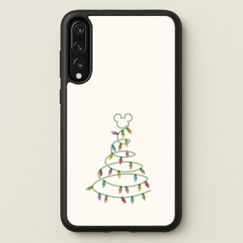 Cartoon Mouse Christmas Tree Lights Huawei P20 Pro Case