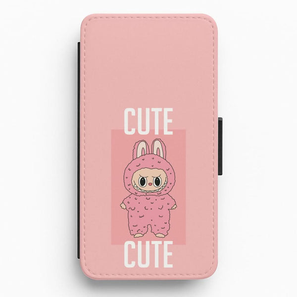 Cute Pink Monster Flip / Wallet Phone Case