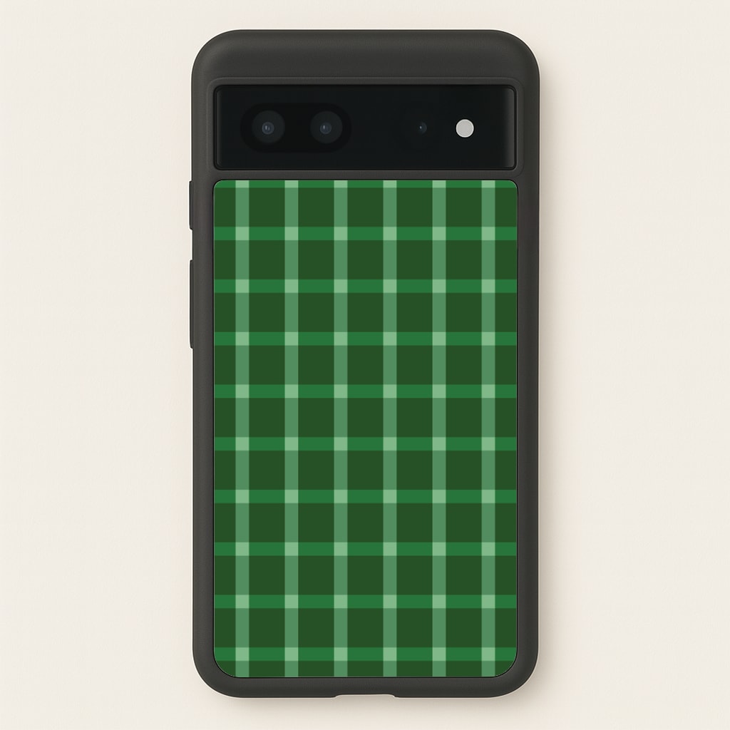Dark Green Tartan Christmas Pattern Google Pixel 7 Case