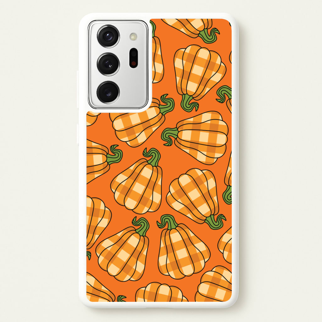 Tartan Pumpkins Pattern Galaxy Note 20 Ultra Case