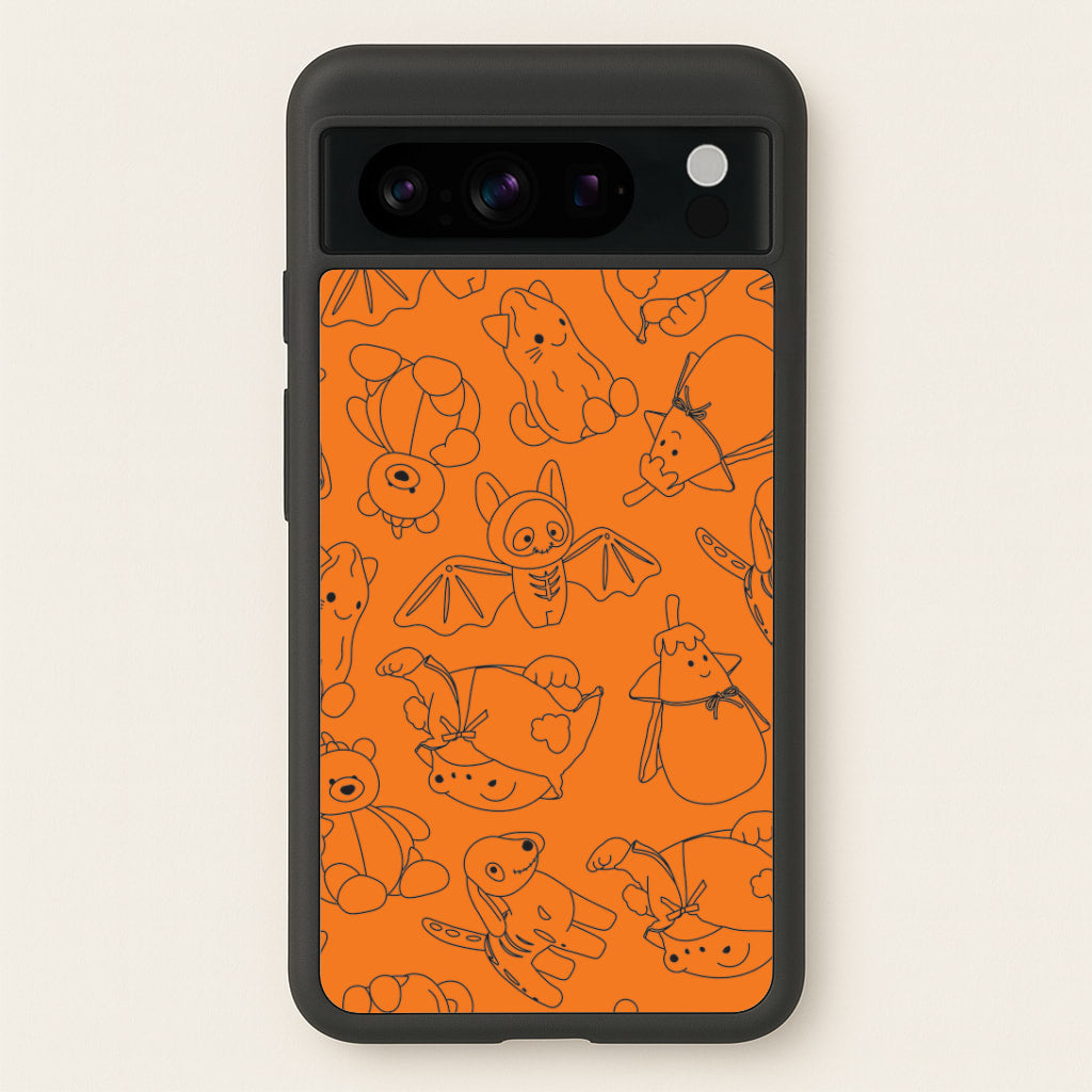 Halloween Plushies Pattern I - Halloween Google Pixel 8 Pro Case