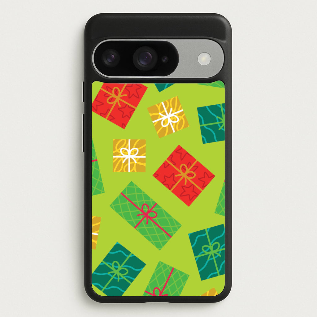 Colourful Abstract Christmas Presents Pattern Google Pixel 10 / 10 Pro Case