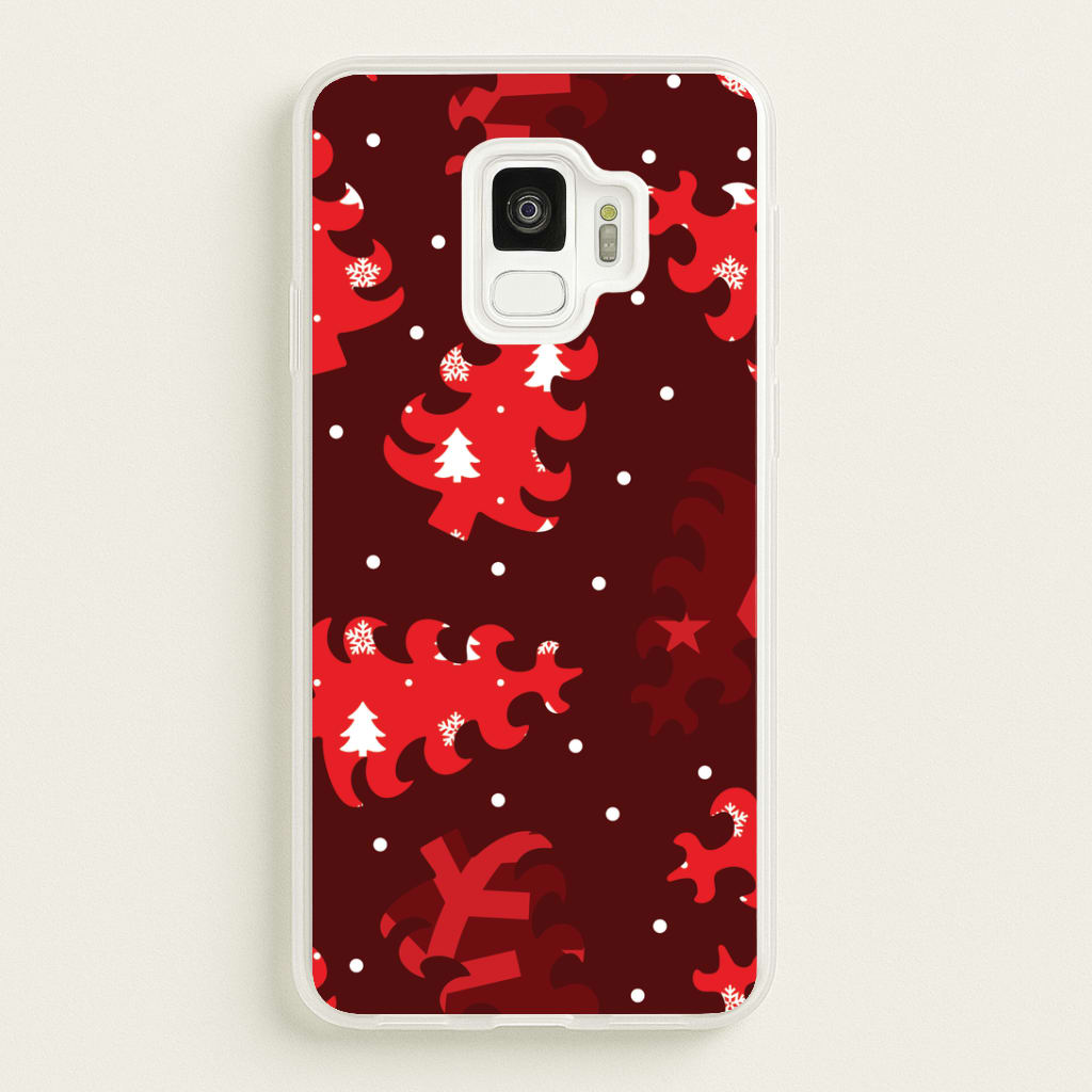 Wrapping Paper Christmas Tree Pattern Galaxy S9 Case