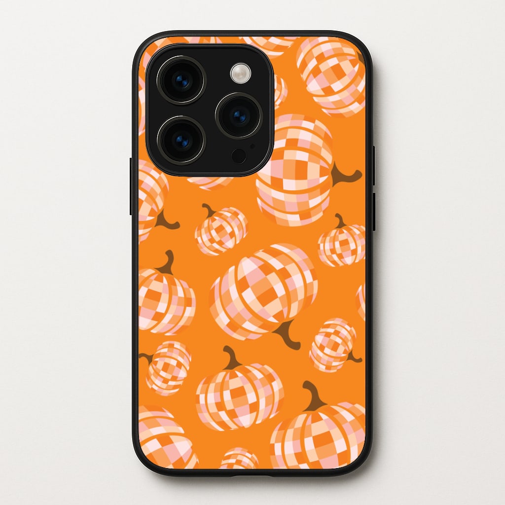 Disco Pumpkins Pattern iPhone 15 Pro Max Case