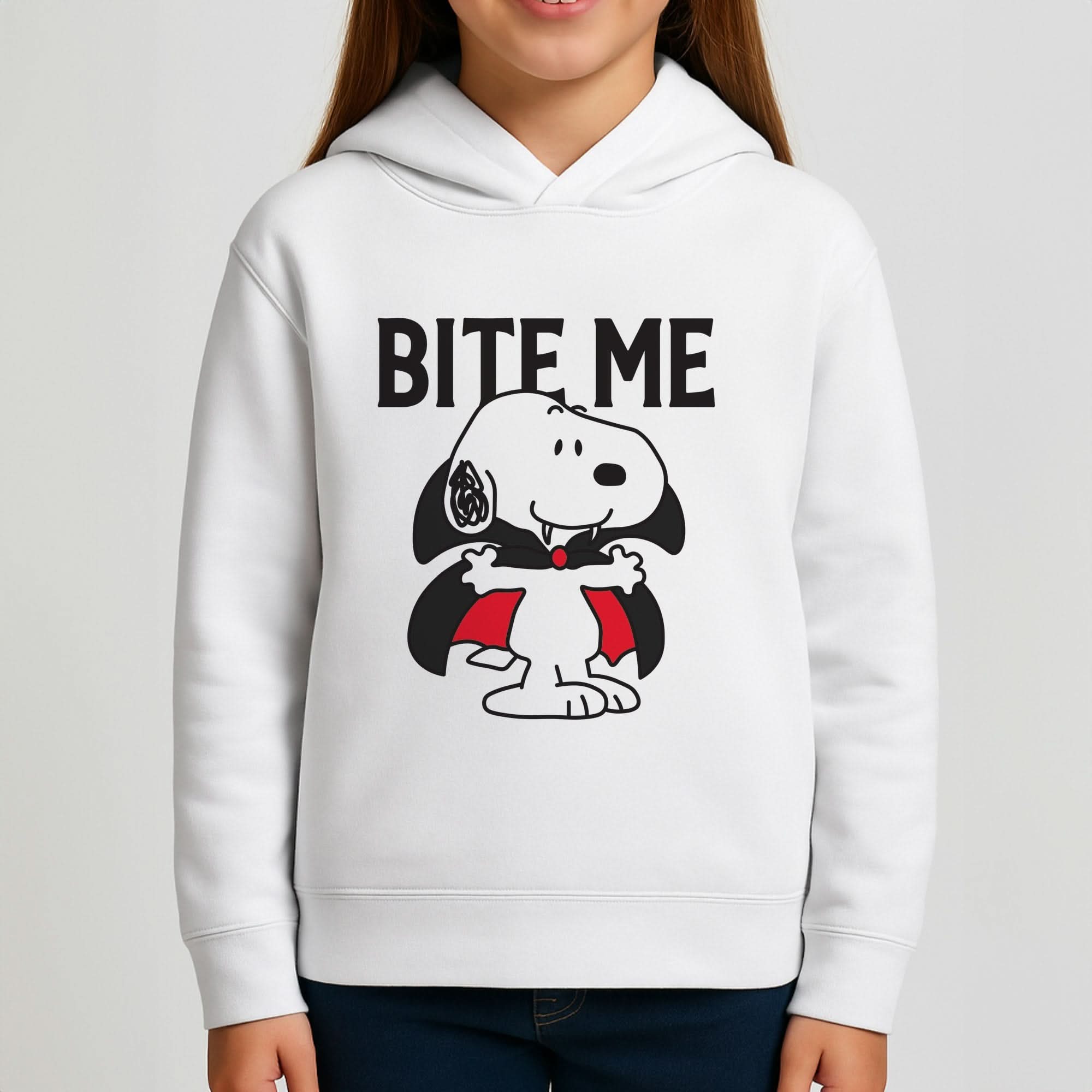 Bite Me Cartoon Beagle Girls Hoodie