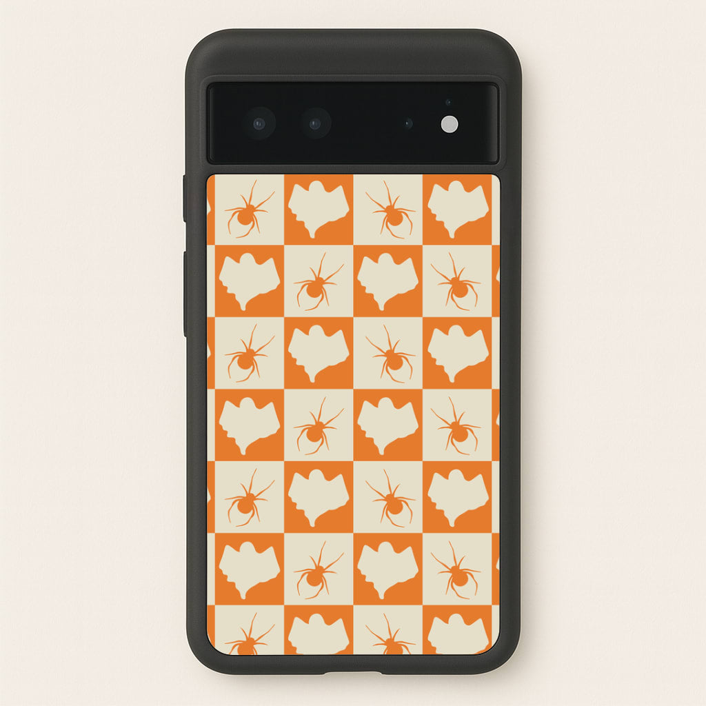 Spiders And Ghosts Checkered Pattern II Google Pixel 6 Case