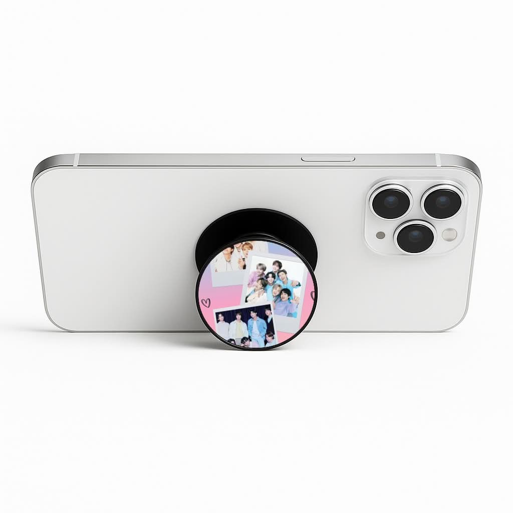 K-Pop Band Polaroid Collage Phone Stand