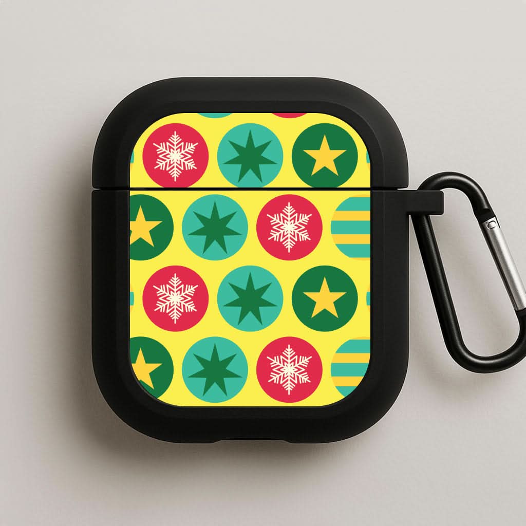 Colourful Abstract Baubles Christmas Pattern AirPods Case