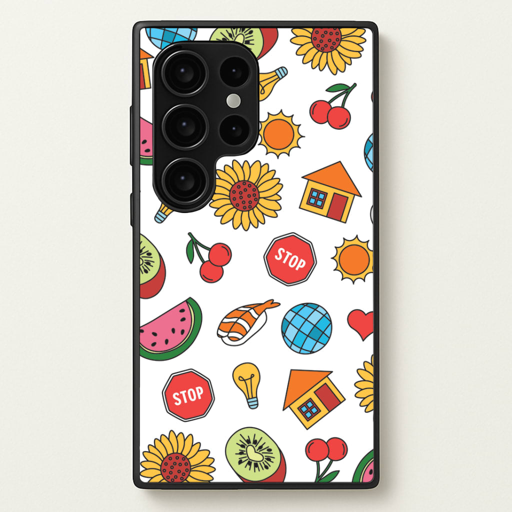 Harry Stickers Pattern Galaxy S24 Ultra Case