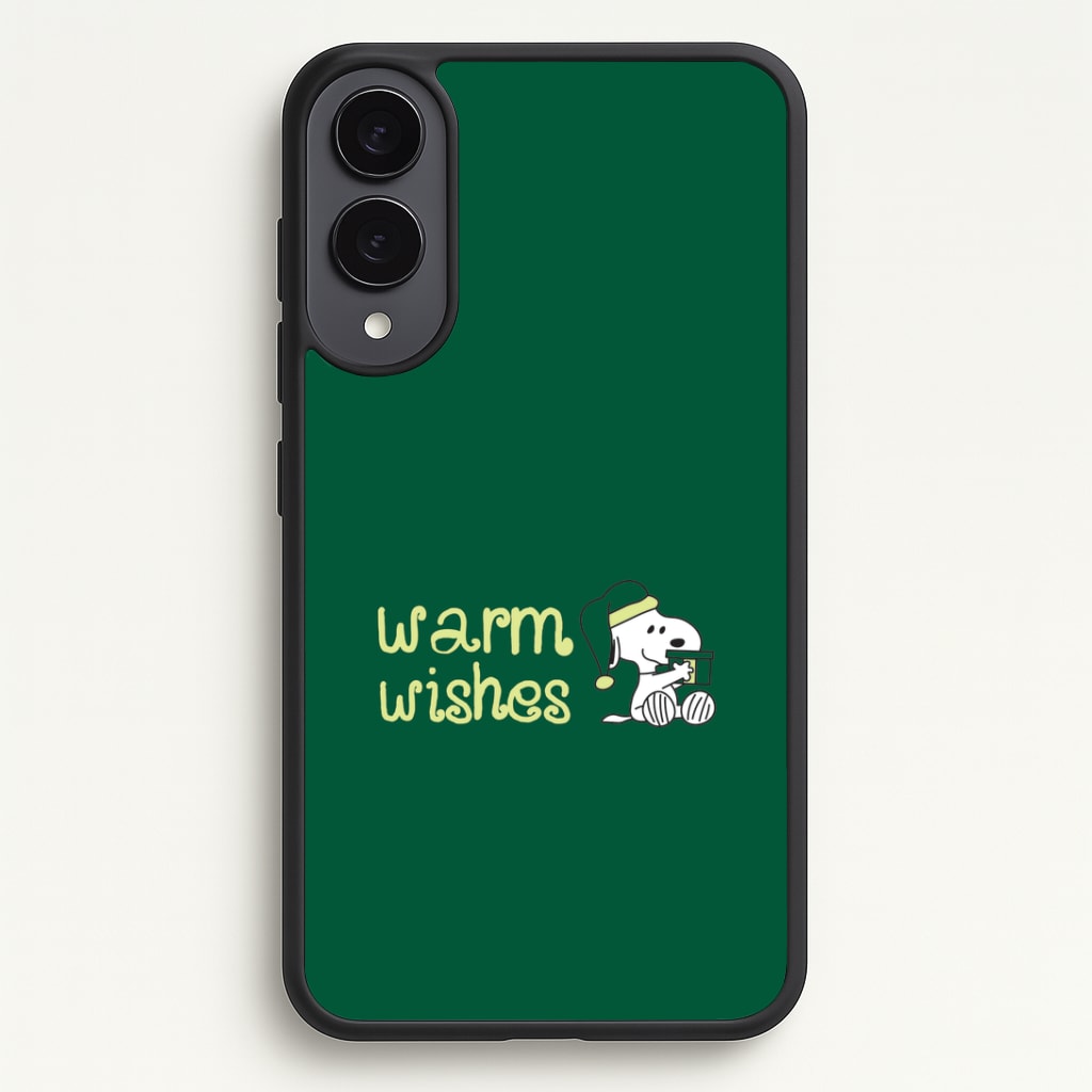 Cartoon Beagle Warm Wishes Galaxy S25 Edge Case