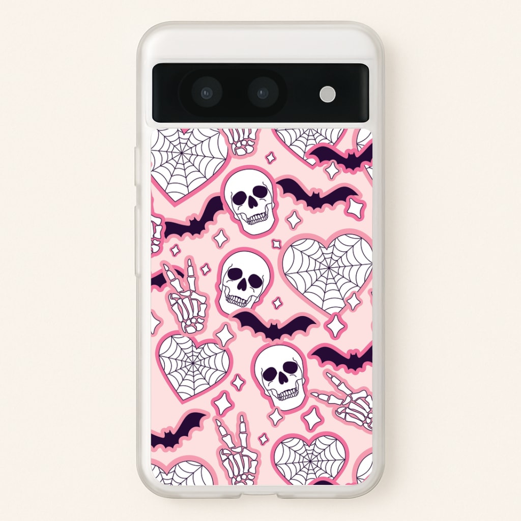 Cute Halloween Stickers Pattern Google Pixel 8a Case
