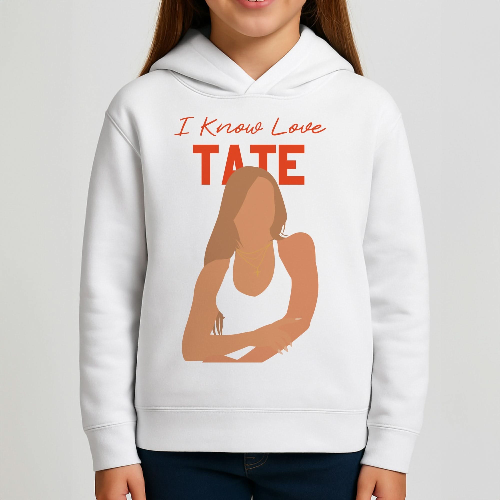 I Know Love Pattern Girls Hoodie