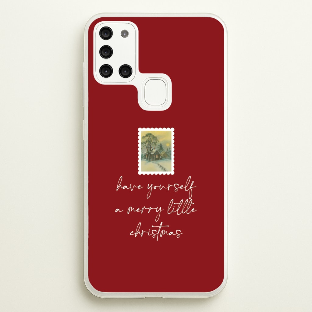 A Merry Little Christmas Stamp Galaxy A21s Case