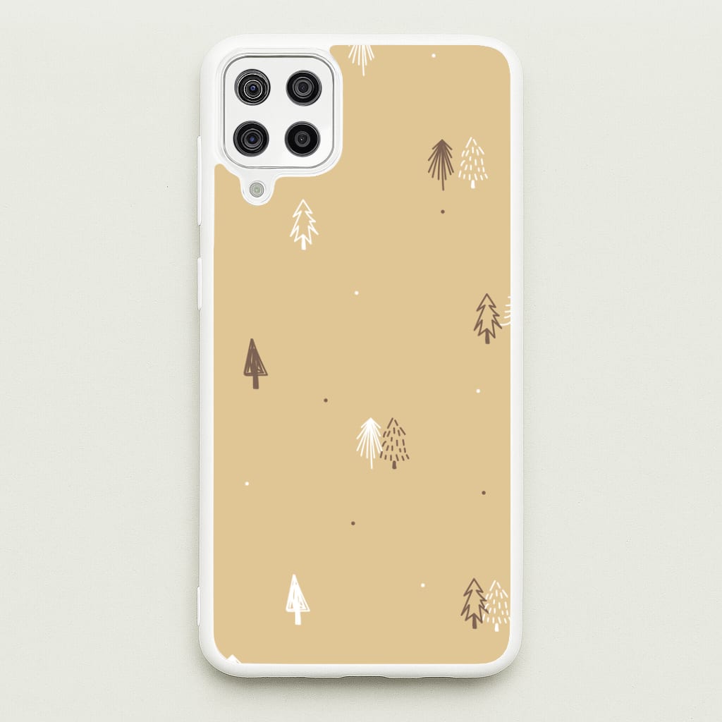 Minimal Christmas Trees Pattern Galaxy A12 Case