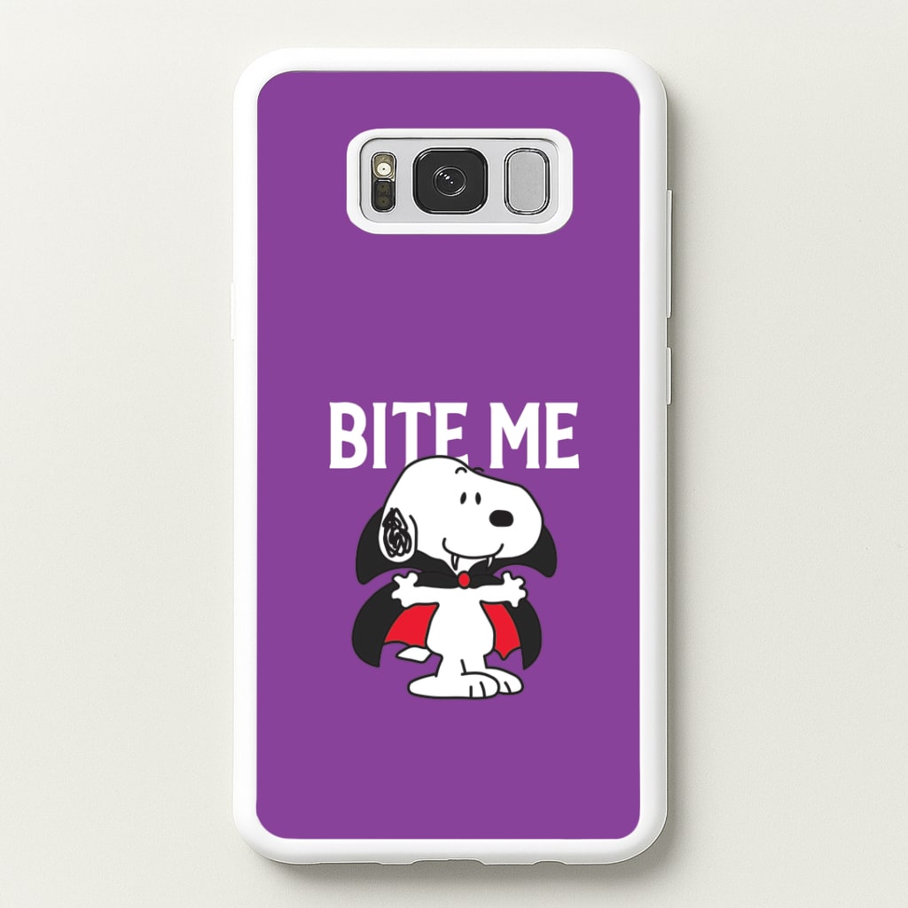 Bite Me Cartoon Beagle Galaxy S8 Plus Case