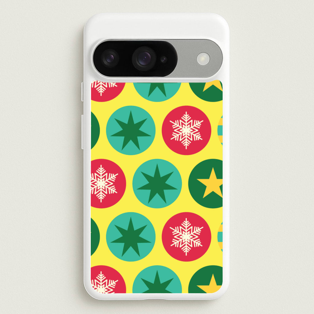 Colourful Abstract Baubles Christmas Pattern Google Pixel 10 / 10 Pro Case