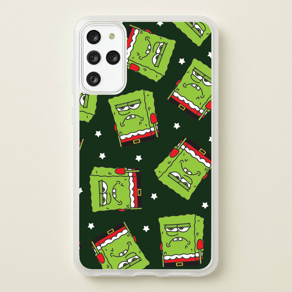 Grumpy Christmas Cartoon Sponge Pattern Galaxy S20 Plus Case