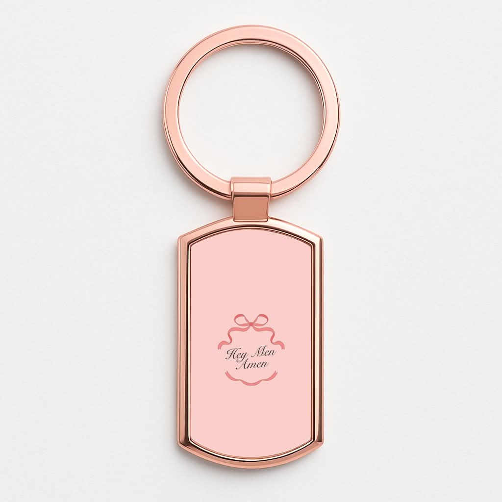 Hey Men Rose Gold Keyring