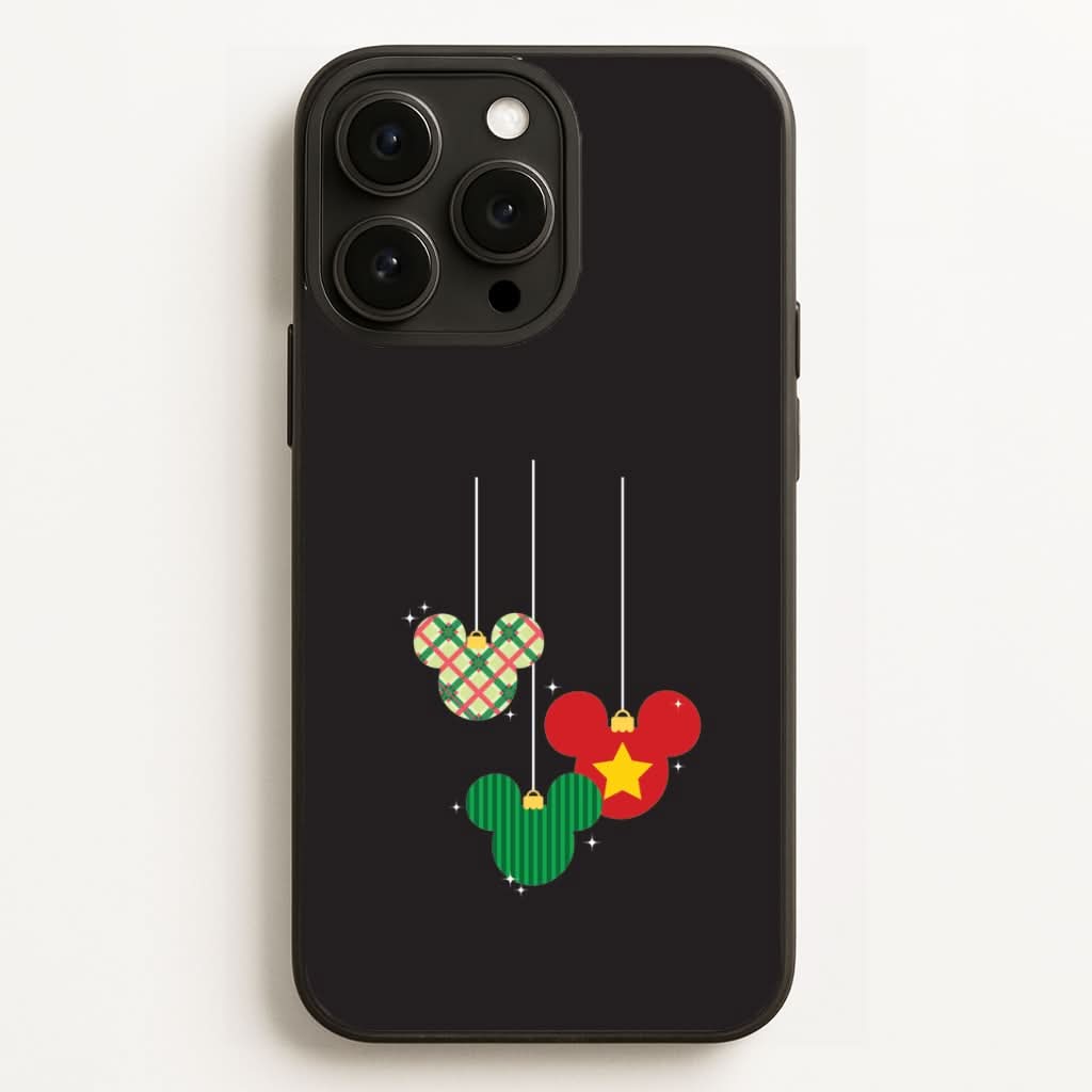Cartoon Mouse Hanging Baubles Phone Case for Apple iPhone, Samsung Galaxy, Huawei and Google Pixel