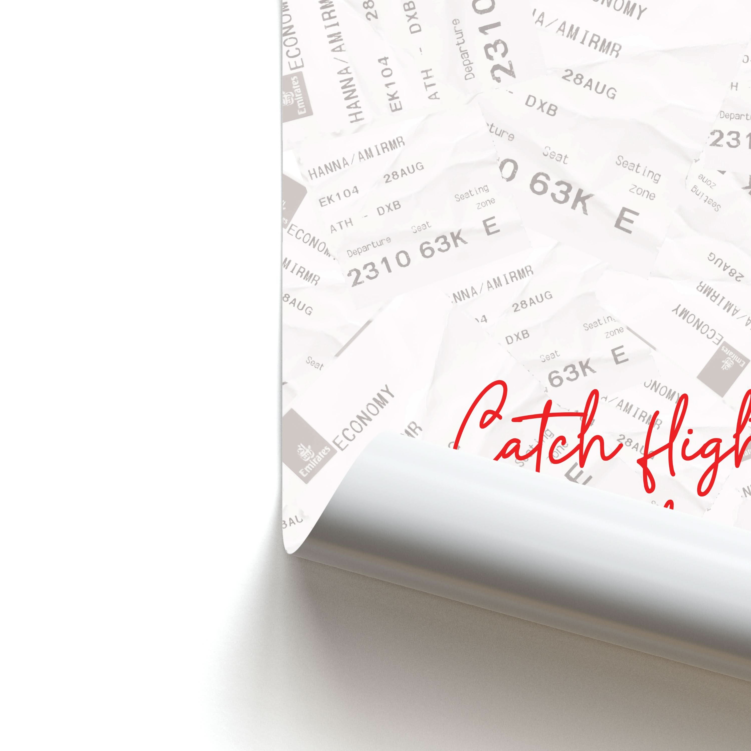 Catch Flights Not Feelings Collage Poster