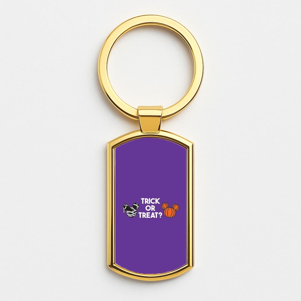 Trick Or Treat Mouse Gold Keyring