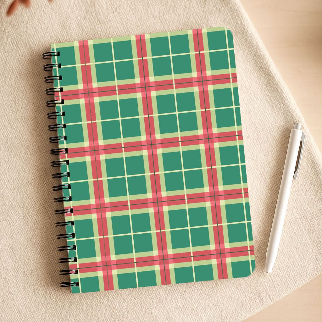 Red And Green Tartan II Christmas Pattern Notepad