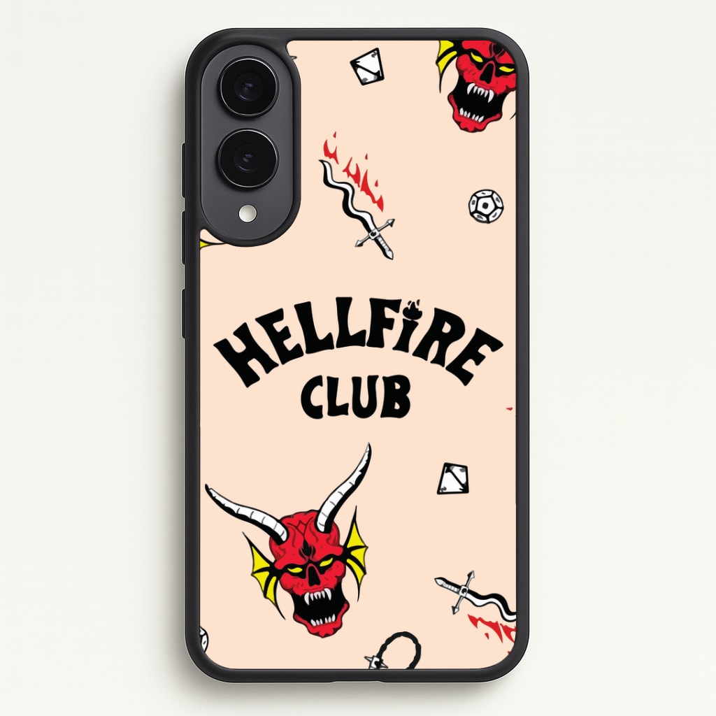 Hellfire Club Icons Collage Peach Galaxy S25 Edge Case