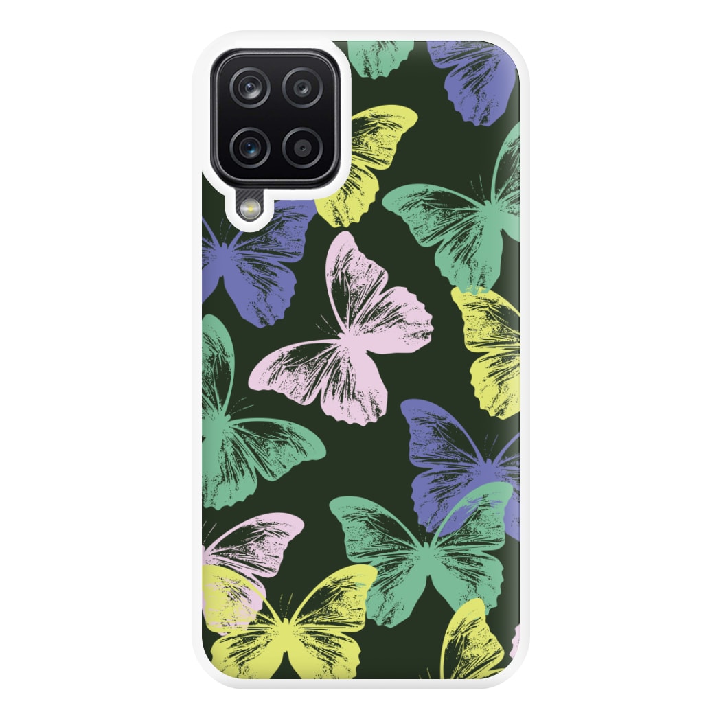 Colourful Butterfly Stamps Pattern Galaxy A12 Case