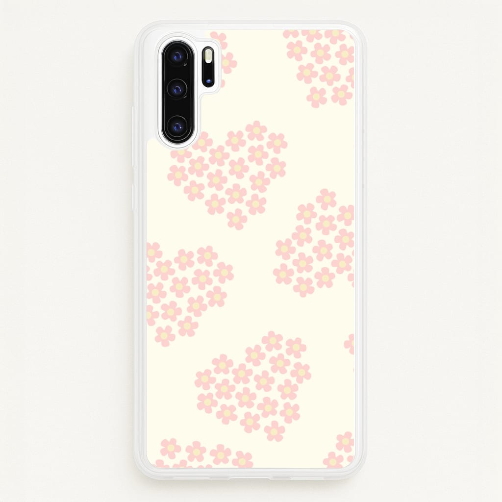Flower Hearts Pattern Huawei P30 Pro Case