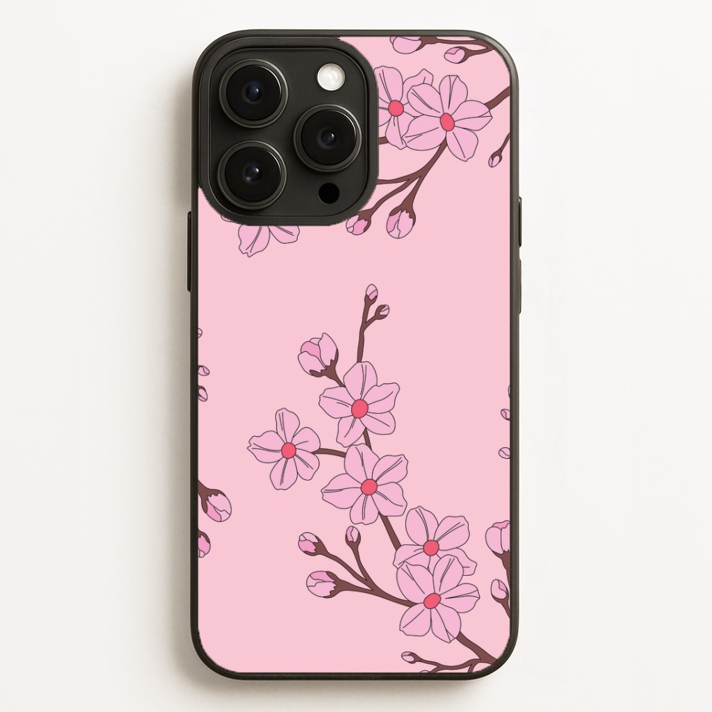 Cherry Blossom Pattern Phone Case for iPhone, Samsung Galaxy and Google Pixel