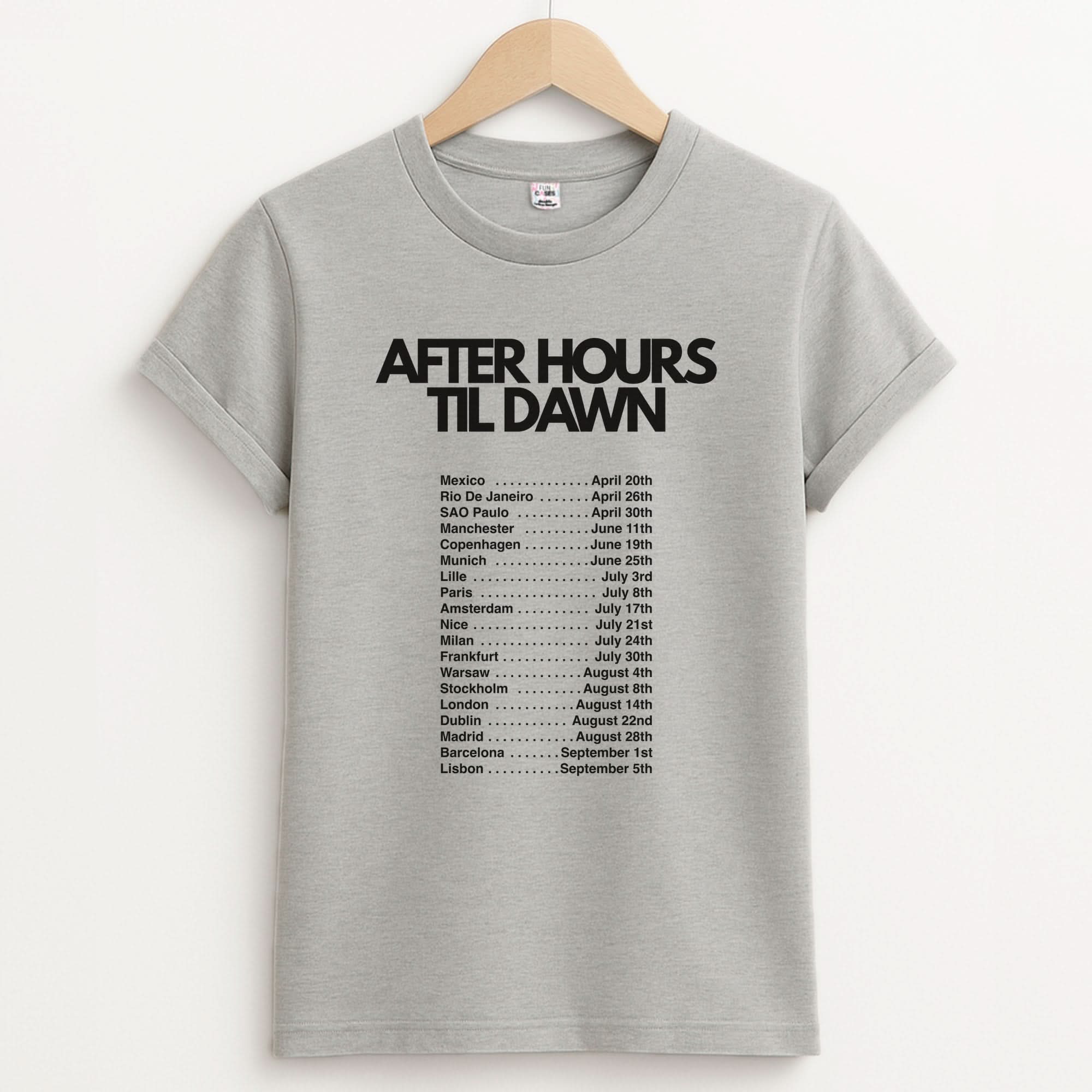 2026 Tour AHTD Unisex Grey T-Shirt