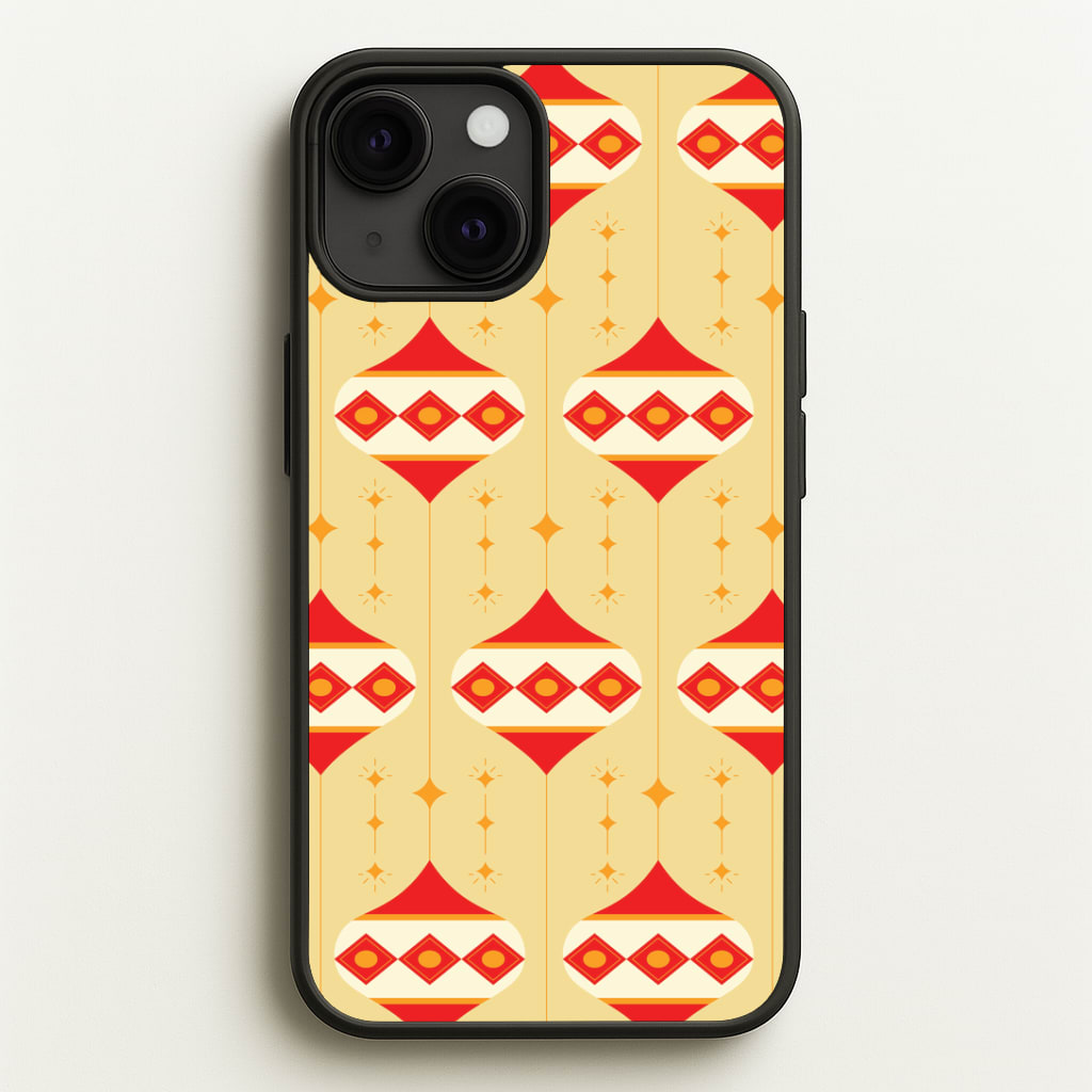 Abstract Christmas Baubles Pattern iPhone 13 Mini Case