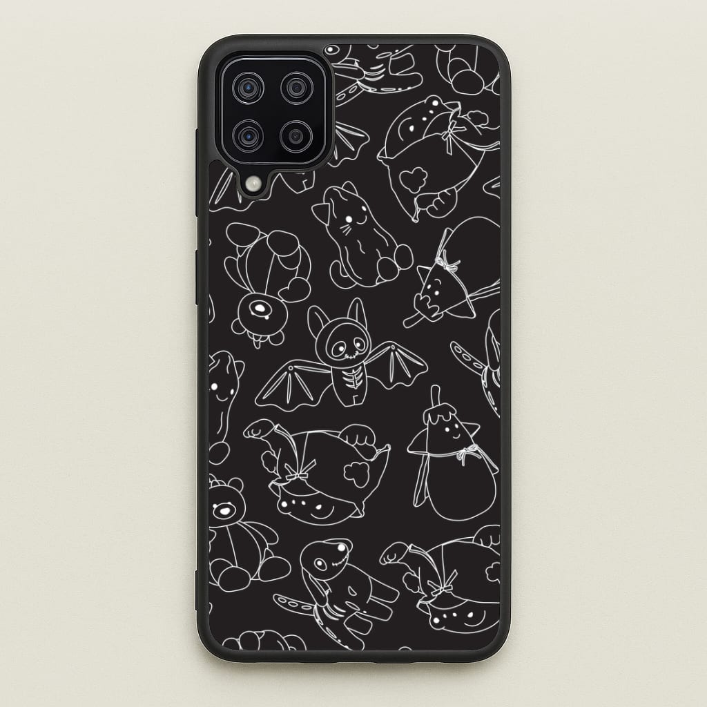 Halloween Plushies Pattern II - Halloween Galaxy A12 Case