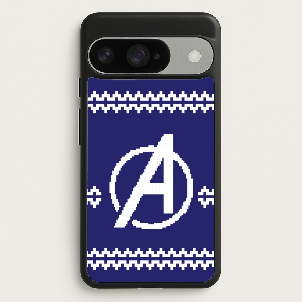 Superhero Team Blue Christmas Jumper Google Pixel 10 / 10 Pro Case