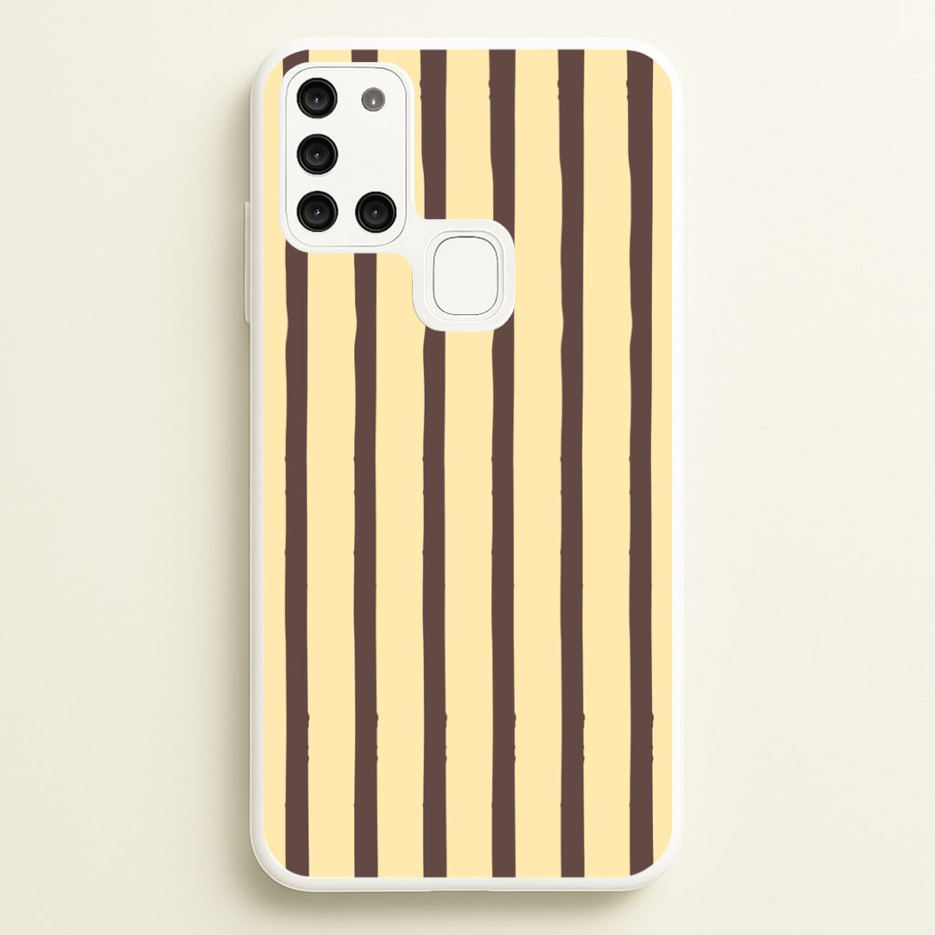 Vanilla & Chocolate Stripes Galaxy A21s Case