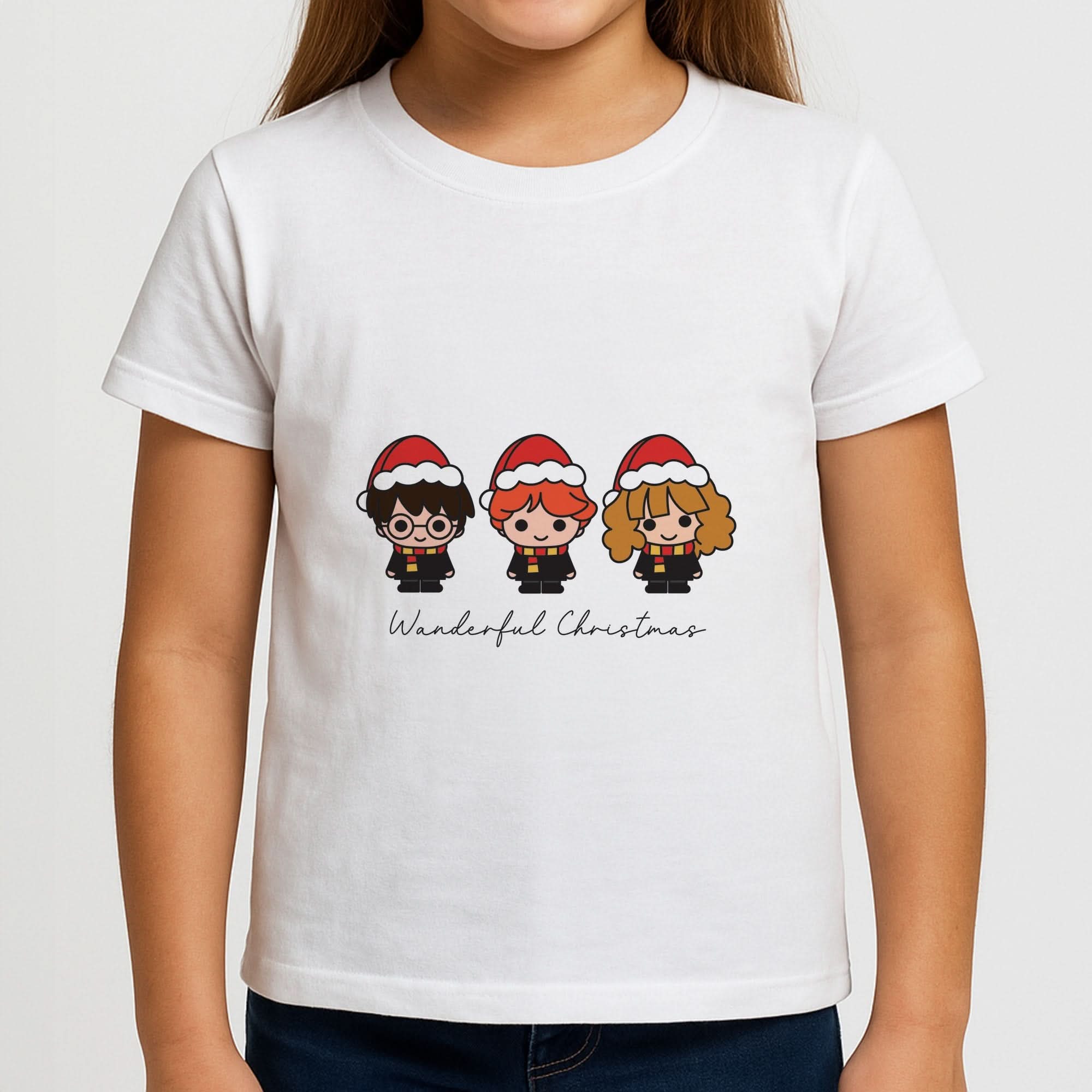 Wizards With Christmas Hats Girls T-Shirt