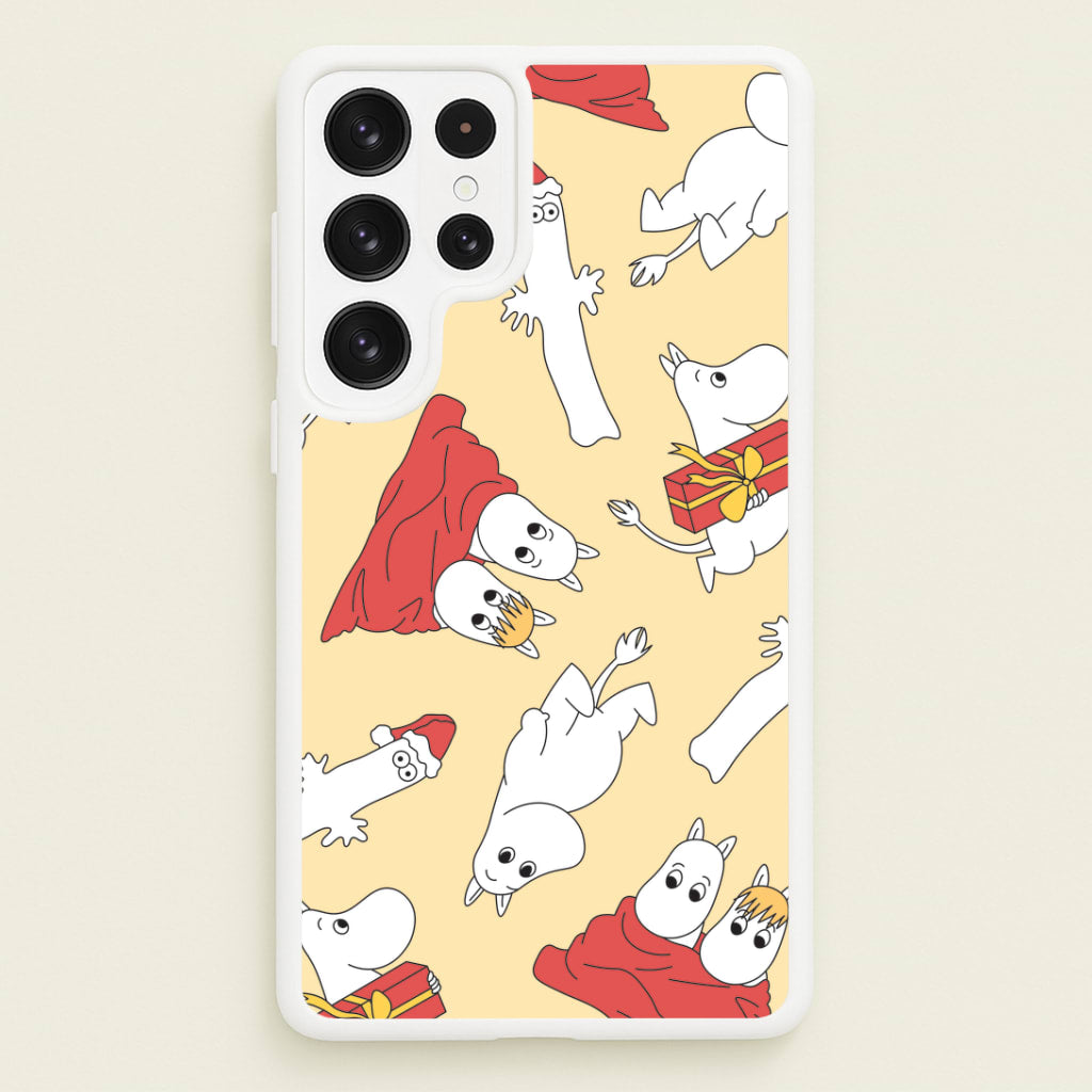 Christmas Mooms Pattern Galaxy S22 Ultra Case