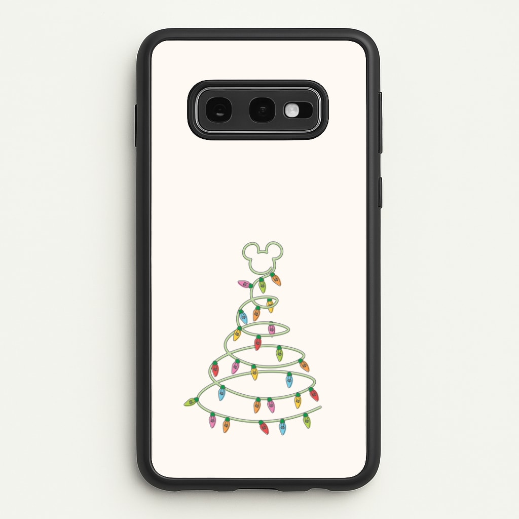 Cartoon Mouse Christmas Tree Lights Galaxy S10e Case