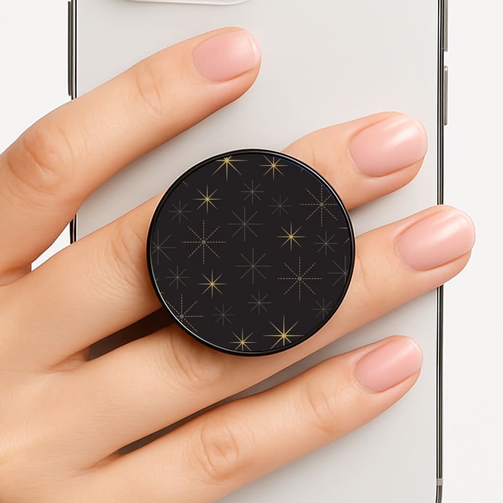 Christmas Gold Stars Pattern Phone Grip