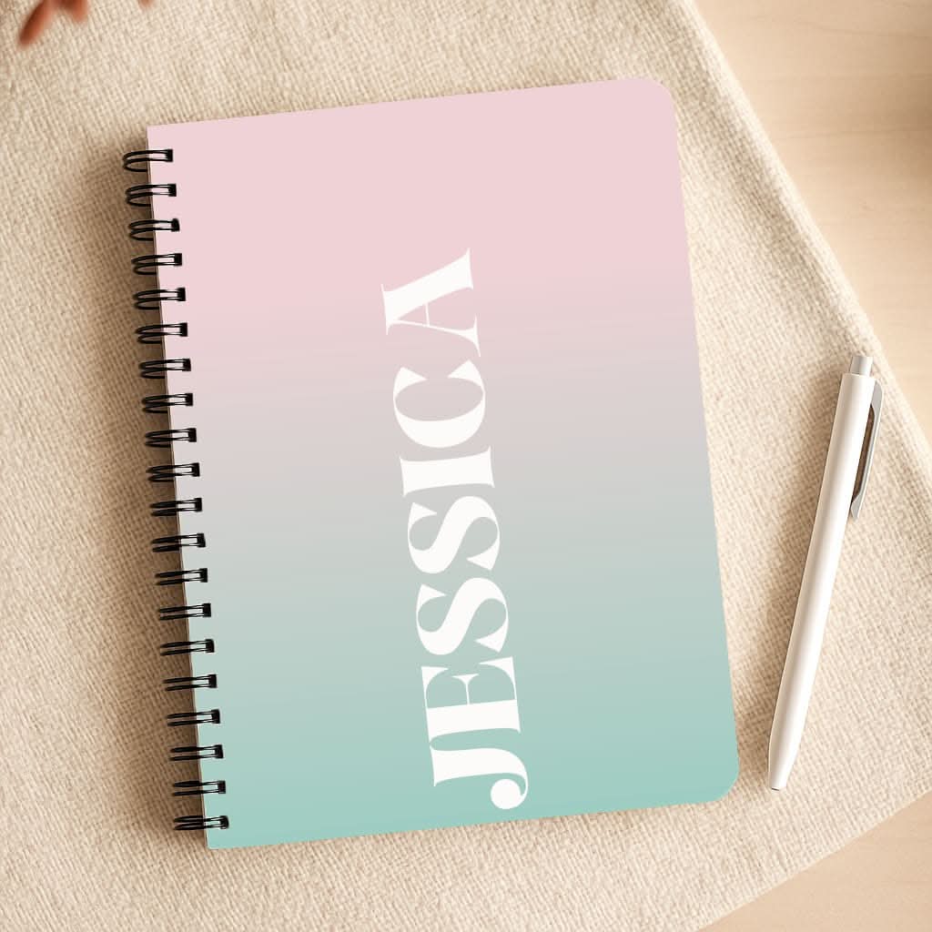 Gradient Personalised Name Notepad