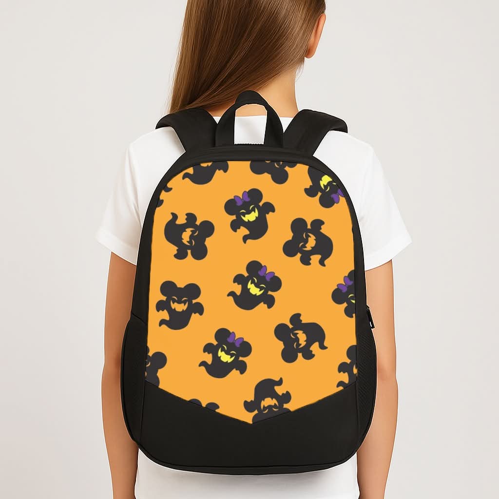 Mouse Ghosts Pattern School Bag