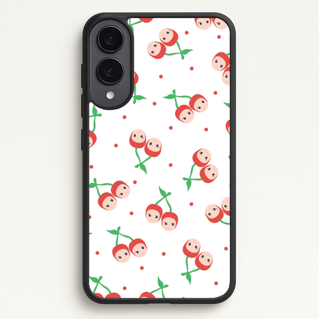 Cherry Angels Pattern Galaxy S25 Edge Case