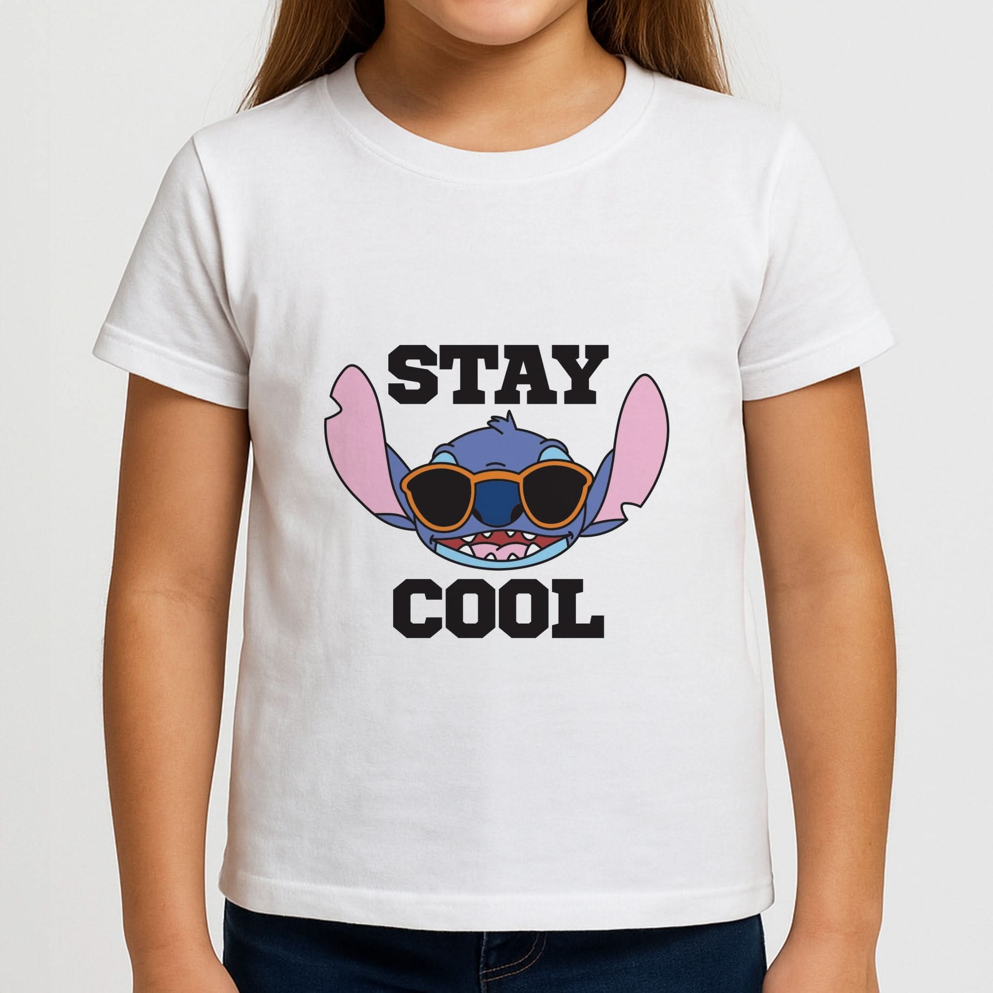 Stay Cool Blue Alien Girls T-Shirt
