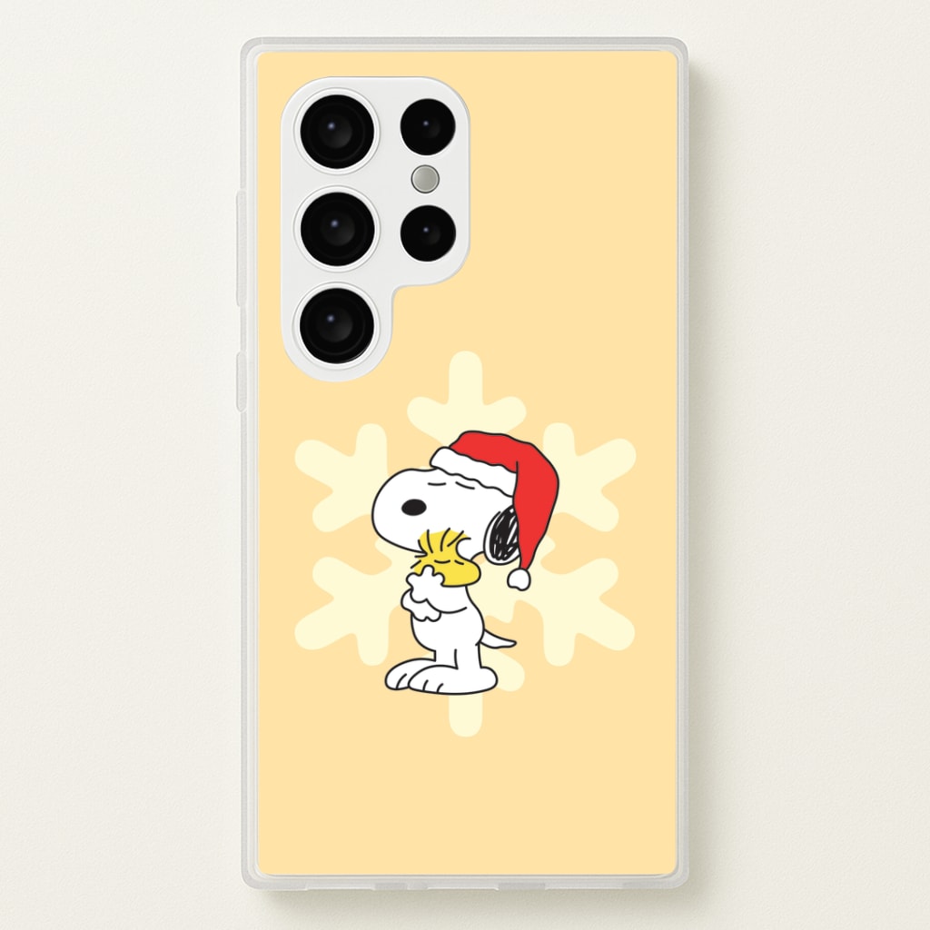 Christmas Cartoon Beagle And Bird Galaxy S24 Ultra Case