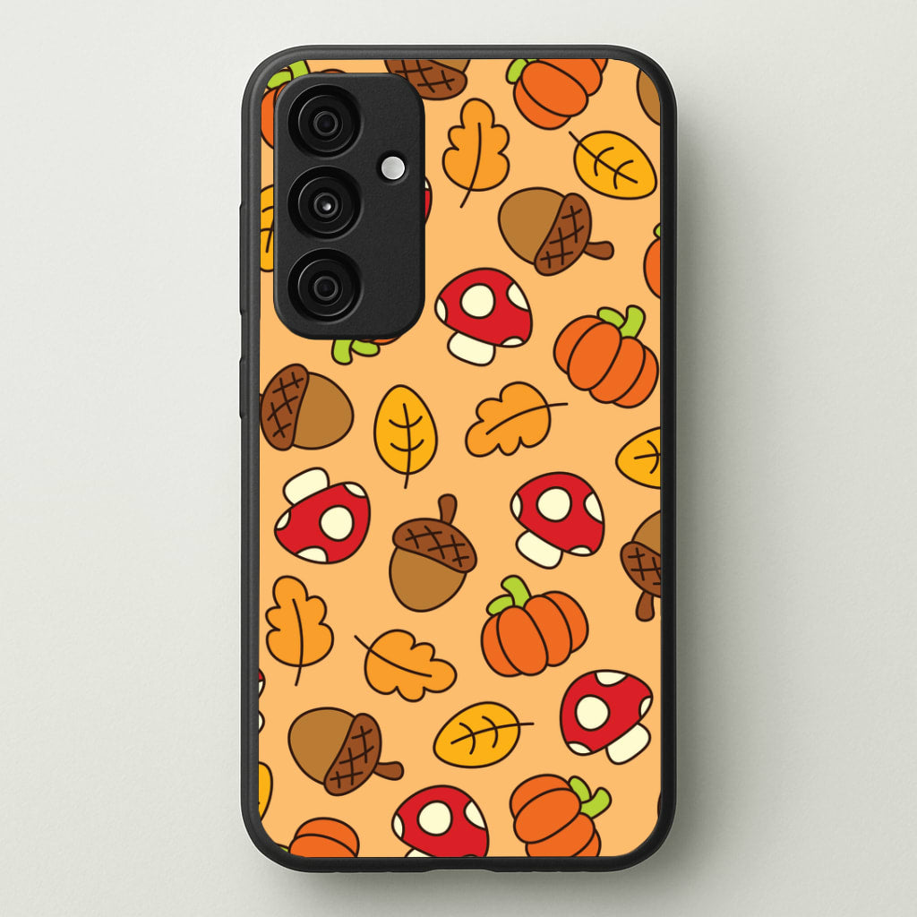 Cartoon Autumn Icons Pattern Galaxy A55 Case