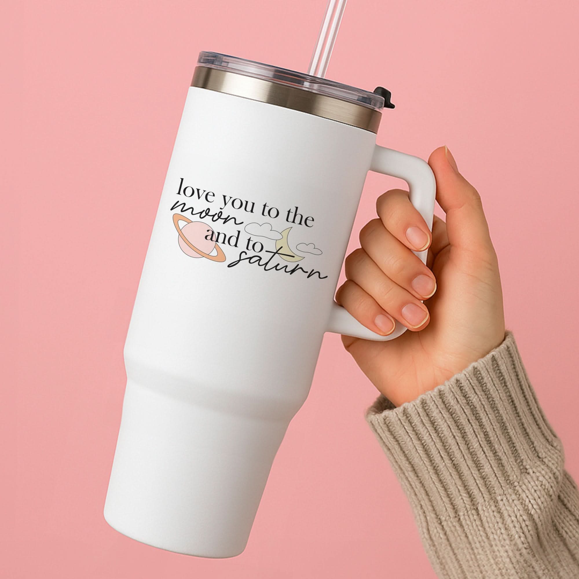 Love You To The Moon And Saturn Tumbler